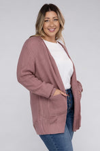 Carregar imagem no visualizador da galeria, Zenana Plus Size Open Front Waffle Knit Cardigan
