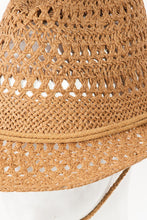 Cargar imagen en el visor de la galería, Fame Rope Strap Straw Braided Hat
