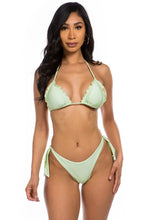 Carica l&#39;immagine nel visualizzatore di Gallery, Mermaid Swimwear Cheeky Frilly Hem Two Piece Bikini Set
