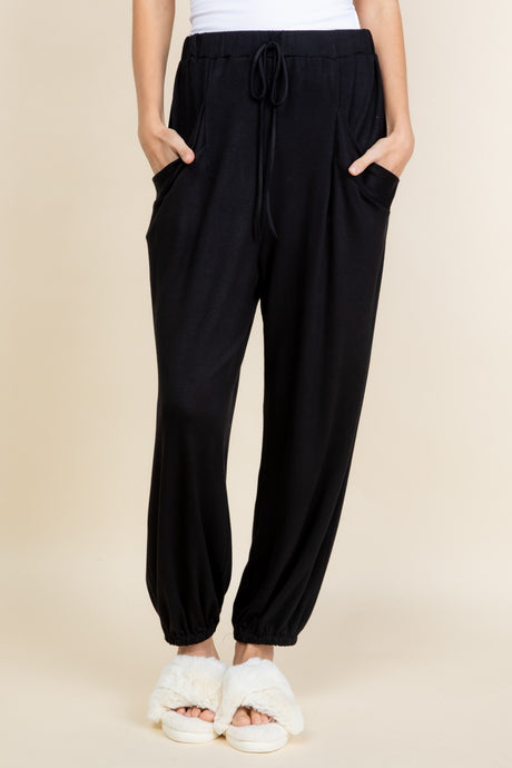 Super Lady Black Jogger Style Pants