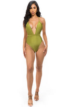 Cargar imagen en el visor de la galería, Mermaid Swimwear Crisscross Tie Back Deep V One Piece Swimsuit
