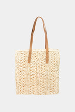 Load image into Gallery viewer, Fame Straw Braided Tote Bag
