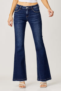 RISEN Low Rise Blue Denim Flared Leg Jeans