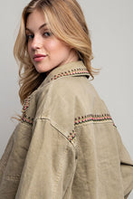 Load image into Gallery viewer, Sweet Generis Embroidered Washed Cotton Jacket
