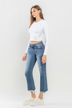 Load image into Gallery viewer, Lovervet Mid Rise Distressed Chewed Frayed Raw Hem Blue Denim Jeans
