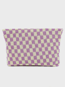 Zenana Checkered Makeup Clutch Bag