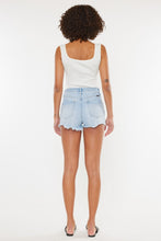 Load image into Gallery viewer, Kancan Distressed Button Fly Blue Denim Jean Shorts
