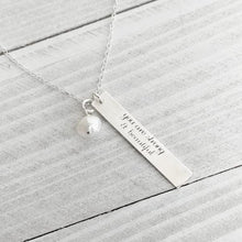 Cargar imagen en el visor de la galería, Personalized You Are Strong and Beautiful Inspirational Necklace
