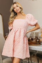 Load image into Gallery viewer, BiBi Blush Floral Puffy Sleeve Dress
