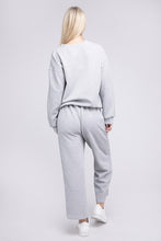 Load image into Gallery viewer, Textured Fabric Top and Pants Casual Set
