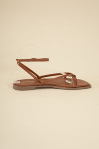 Top Moda Black Strappy Flat Sandals