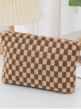 Carregar imagem no visualizador da galeria, Zenana Checkered Makeup Clutch Bag
