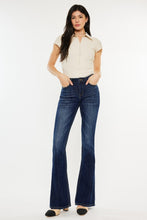 Ladda upp bild till gallerivisning, Kancan Mid Rise Dark Blue Washed Denim Flared Leg Jeans
