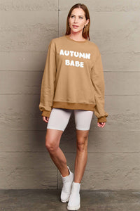 Simply Love AUTUMN BABE Graphic Sweatshirt