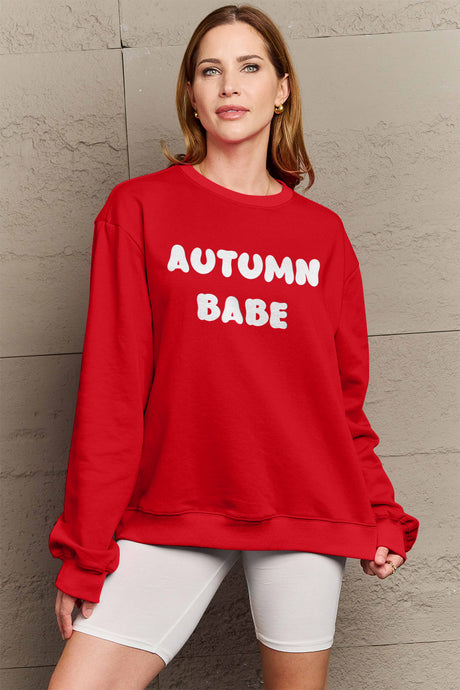 Simply Love AUTUMN BABE Graphic Sweatshirt