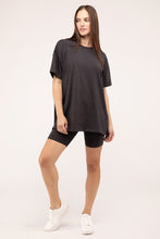 Cargar imagen en el visor de la galería, Zenana Cotton Blend Top &amp; Biker Shorts Loungewear Set
