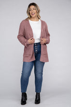 Cargar imagen en el visor de la galería, Zenana Plus Size Open Front Waffle Knit Cardigan
