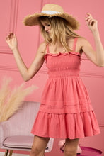 Carica l&#39;immagine nel visualizzatore di Gallery, BiBi Coral Smocked Cutout Back Mini Dress
