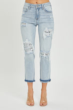 Carica l&#39;immagine nel visualizzatore di Gallery, RISEN Mid Rise Sequin Patched Blue Denim Jeans
