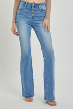 Ladda upp bild till gallerivisning, RISEN High Rise Button Fly Blue Wash Cenim Bootcut Jeans
