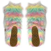 Carregar imagem no visualizador da galeria, Funky Unicorn Women&#39;s Cozy Sherpa Non Skid Slipper Socks
