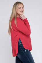 Load image into Gallery viewer, Zenana Plus Size Melange Baby Waffle Long Sleeve Top
