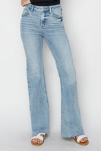 Ladda upp bild till gallerivisning, RISEN High Rise Raw Cut Hem Blue Denim Bootcut Jeans
