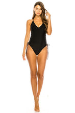 Load image into Gallery viewer, Mermaid Swimwear Classic Crisscross Strappy Open Back One Piece Swimsuit
