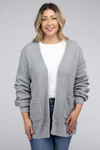 Load image into Gallery viewer, Zenana Plus Size Open Front Waffle Knit Cardigan
