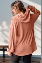 Cargar imagen en el visor de la galería, Double Take Solid Color Long Sleeve Hoodie Top
