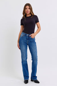 Judy Blue Mid Rise Blue Wash Denim Bootcut Jeans