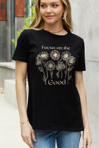 Simply Love FOCUS ON THE GOOD Graphic Cotton Top