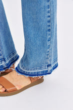 Load image into Gallery viewer, Judy Blue Mid Rise Destroyed Hem Distressed Blue Denim Jeans
