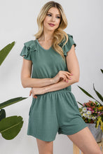 Загрузить изображение в средство просмотра галереи, Celeste Double Ruffle Ribbed Knit Romper
