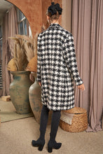 Load image into Gallery viewer, Davi &amp; Dani Textured Buttoned Textured Checkered Tweed Knit Coat
