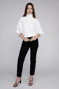 Zenana Dolman Sleeve Turtleneck Sweater