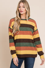 Cargar imagen en el visor de la galería, BOMBOM Multi-Color Striped Knit Top
