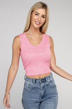 Ladda upp bild till gallerivisning, Zenana Cropped Ribbed Knit Tank Top
