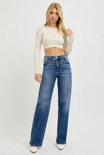 Carregar imagem no visualizador da galeria, RISEN Tummy Control High Rise Straight Leg Blue Denim Jeans
