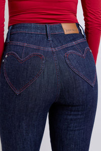 Judy Blue Heart Shaped Pockets Blue Denim Skinny Jeans