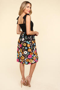 Haptics Solid Floral Contrast Dress