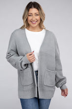 Load image into Gallery viewer, Zenana Plus Size Open Front Waffle Knit Cardigan
