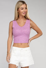 Ladda upp bild till gallerivisning, Zenana Cropped Ribbed Knit Tank Top
