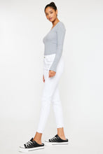 Load image into Gallery viewer, Kancan Mid Rise White Denim Skinny Jeans
