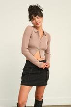 Ladda upp bild till gallerivisning, HYFVE Double Zip Cropped Ribbed Knit Cardigan
