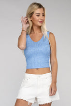 Ladda upp bild till gallerivisning, Zenana Cropped Ribbed Knit Tank Top
