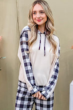 Загрузить изображение в средство просмотра галереи, And The Why Drawstring Hooded Top and Plaid Pants Lounge Set
