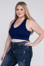 Load image into Gallery viewer, Zenana Plus Size Ribbed Cropped Racerback Tank Top

