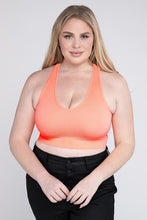 Load image into Gallery viewer, Zenana Plus Size Ribbed Cropped Racerback Tank Top
