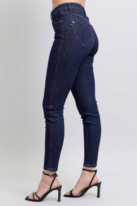 Judy Blue Heart Shaped Pockets Blue Denim Skinny Jeans